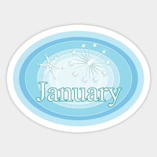 January art Sticker